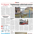 Projektmanager soll die Stadt vertreten Projektmanager soll die Stadt vertreten