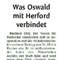 Was Oswald mit Herford verbindet Was Oswald mit Herford verbindet