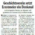 Geschichtsverein setzt Ernstmeier ein Denkmal