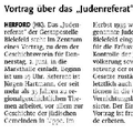 Vortrag über das "Judenreferat" Vortrag über das "Judenreferat"