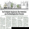 Arbeiten am Archäologischen Fenster Arbeiten am Archäologischen Fenster