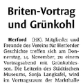 Briten-Vortrag und Grünkohl Briten-Vortrag und Grünkohl