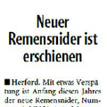 Neuer Remensnider ist erschienen Neuer Remensnider ist erschienen