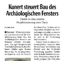 Kunert steuert Bau des Archäologischen Fensters Kunert steuert Bau des Archäologischen Fensters