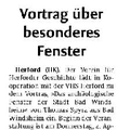 Vortrag über besonderes Fenster