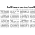 Geschichtsverein trauert um Helgard Heidecker Geschichtsverein trauert um Helgard Heidecker