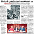 Herfords gute Stube nimmt Gestalt an Herfords gute Stube nimmt Gestalt an