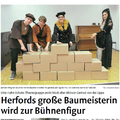 Herfords große Baumeisterin wird zur Bühnenfigur Herfords große Baumeisterin wird zur Bühnenfigur
