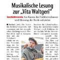 Musikalische Lesung zur "Vita Waltgeri" Musikalische Lesung zur "Vita Waltgeri"