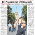 Das Programm zum 1. Stiftstag steht Das Programm zum 1. Stiftstag steht