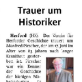 Trauer um Historiker Trauer um Historiker