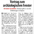Vortrag zum archäologischen Fenster Vortrag zum archäologischen Fenster