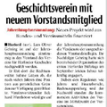Geschichtsverein mit neuem Vorstandsmitglied Geschichtsverein mit neuem Vorstandsmitglied