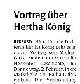 Vortrag über Hertha König Vortrag über Hertha König