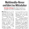 Multimedia-Revue entführt ins Mittelalter Multimedia-Revue entführt ins Mittelalter