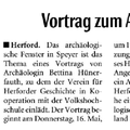Vortrag zum archäologischen Fenster Vortrag zum archäologischen Fenster