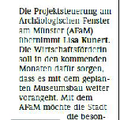 Projektsteuerung am Archäologischen Fenster Projektsteuerung am Archäologischen Fenster