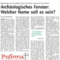 Archäologisches Fenster: Welcher Name soll es sein? Archäologisches Fenster: Welcher Name soll es sein?