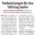 Vorbereitungen für den Stiftstag laufen
