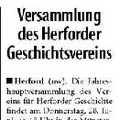 Versammlung des Herforder Geschichtsvereins