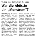 War die Äbtissin ein "Monstrum"? War die Äbtissin ein "Monstrum"?