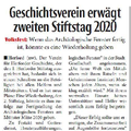 Geschichtsverein erwägt zweiten Stiftstag 2020 Geschichtsverein erwägt zweiten Stiftstag 2020