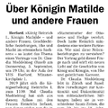 Über Königin Matilde und andere Frauen Über Königin Matilde und andere Frauen
