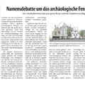 Namensdebatte um das archäologische Fenster geht weiter Namensdebatte um das archäologische Fenster geht weiter