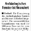 Archäologisches Fenster ist finanziert Archäologisches Fenster ist finanziert