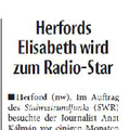Herfords Elisabeth wird zum Radio-Star